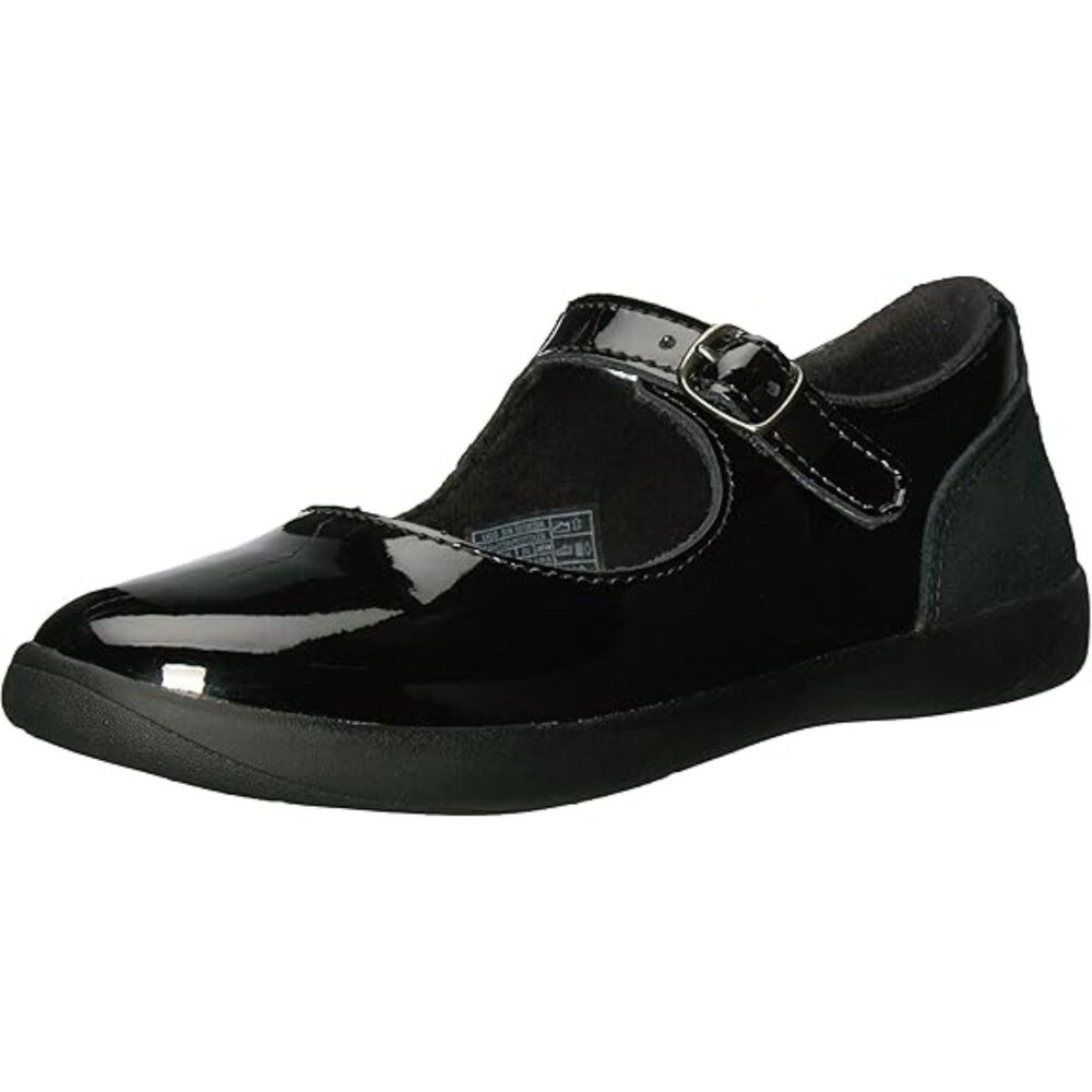 NEW UGG Kid Dorothea Black Patent Leather Round Toe Mary Jane Dress Flats